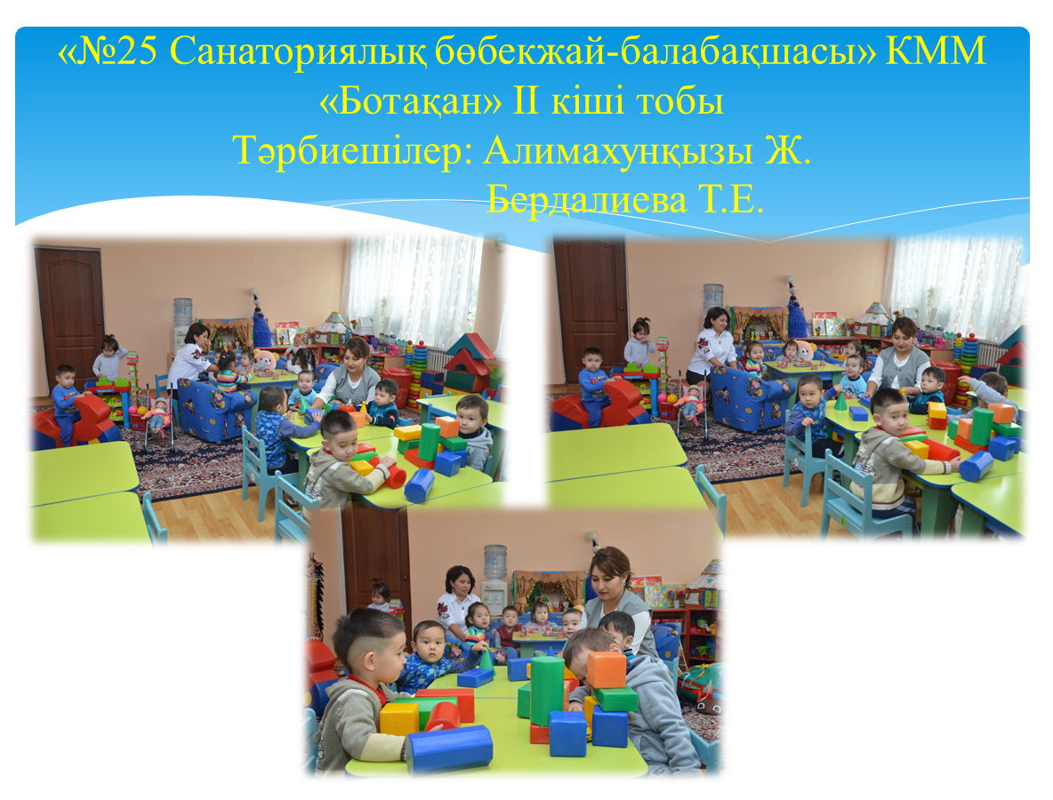 "№25 Санаториялық бөбекжай- балабақшасы" КММ, "Ботақан" ІІ кіші тобы