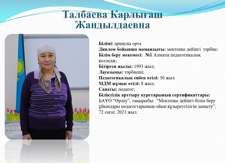 Талбаева Карлыгаш Жандылдаевна