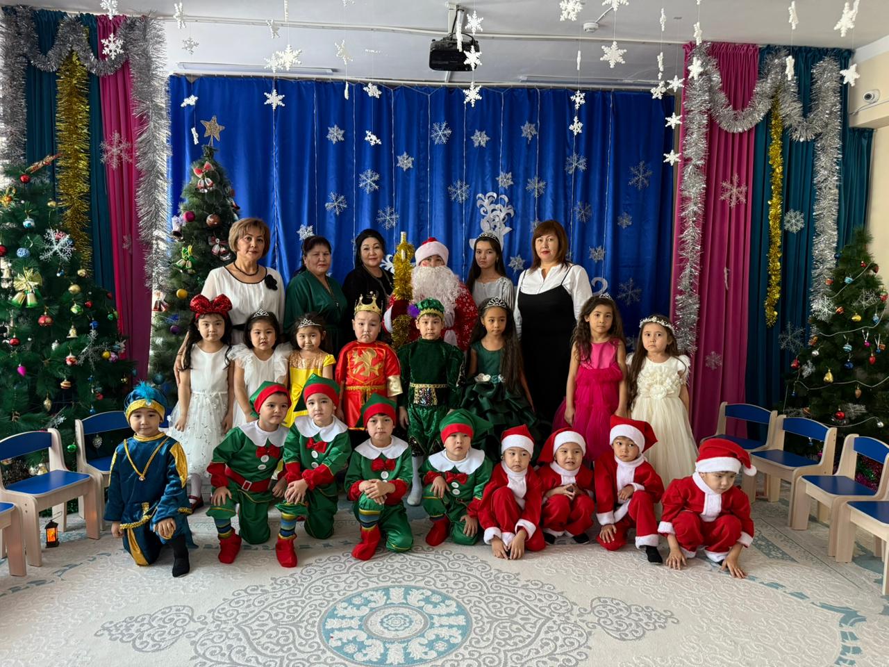 Жаңа жылға арналған ертеңгіліктер Мектепалды "Жұлдыз" тобының тәрбиешісі: Джилгельдиева Н.А